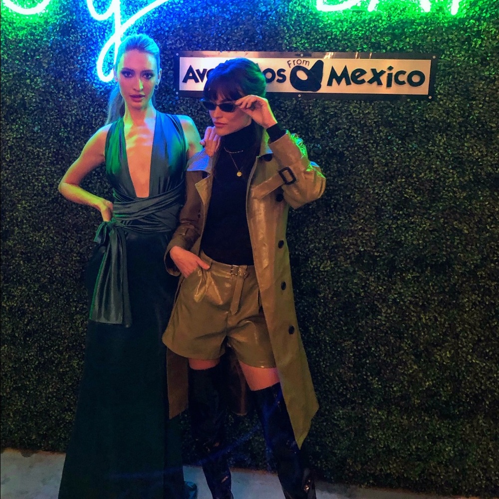 Pleather Trench Coat
